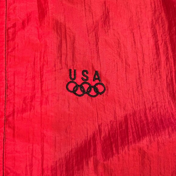 Vintage USA Olympics JC Penny 1/2 Zip Nylon Windbreaker Jacket - Size Medium - Picture 4 of 7